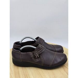 Clarks Cheyn Madi Women's Brown Leather Slip-On Shoes Size 8M